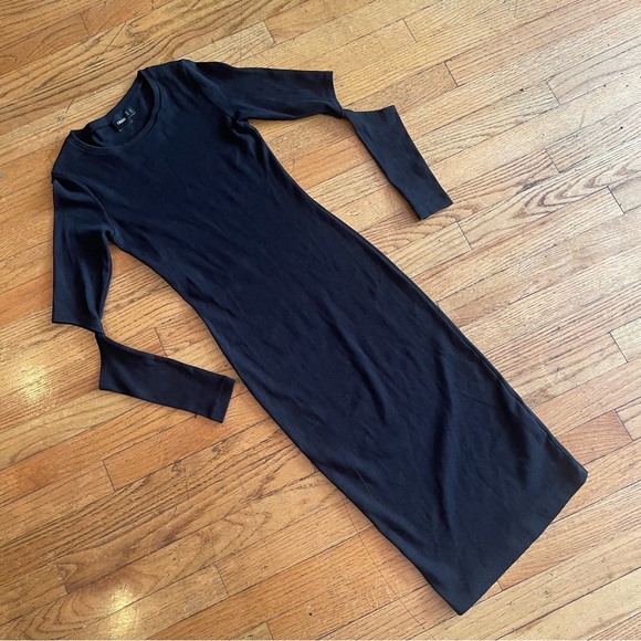 Midi Bodycon Cut-out Ribbed Dress XS - Picture 4 of 4